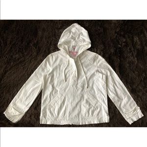 Lilly Pulitzer White, Cotton Hooded Pullover